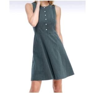 Gal Meets Glam Size 10 Polka Dot Dress Green A-Line Preppy Stretch Retro Fitted